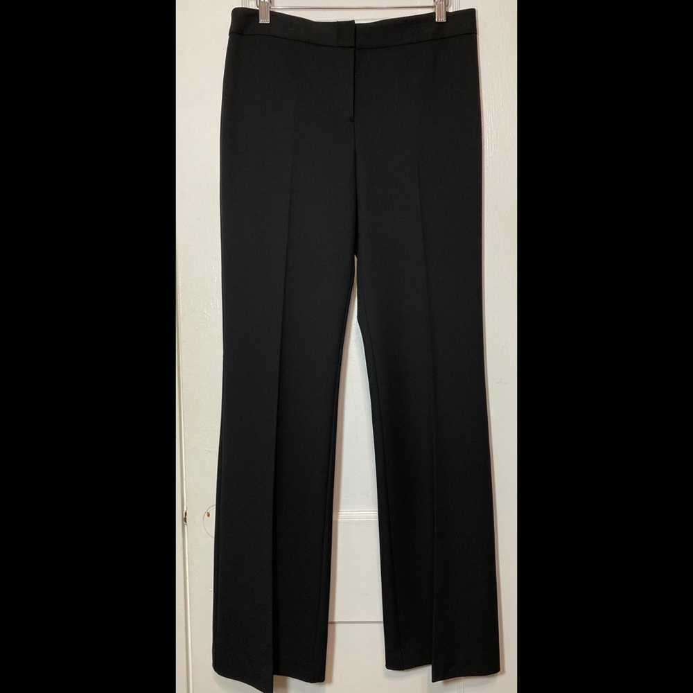 NWT BCBGMaxAzria Women’s Black Straight Leg W22 Plain Front Dress Pants Sz 8